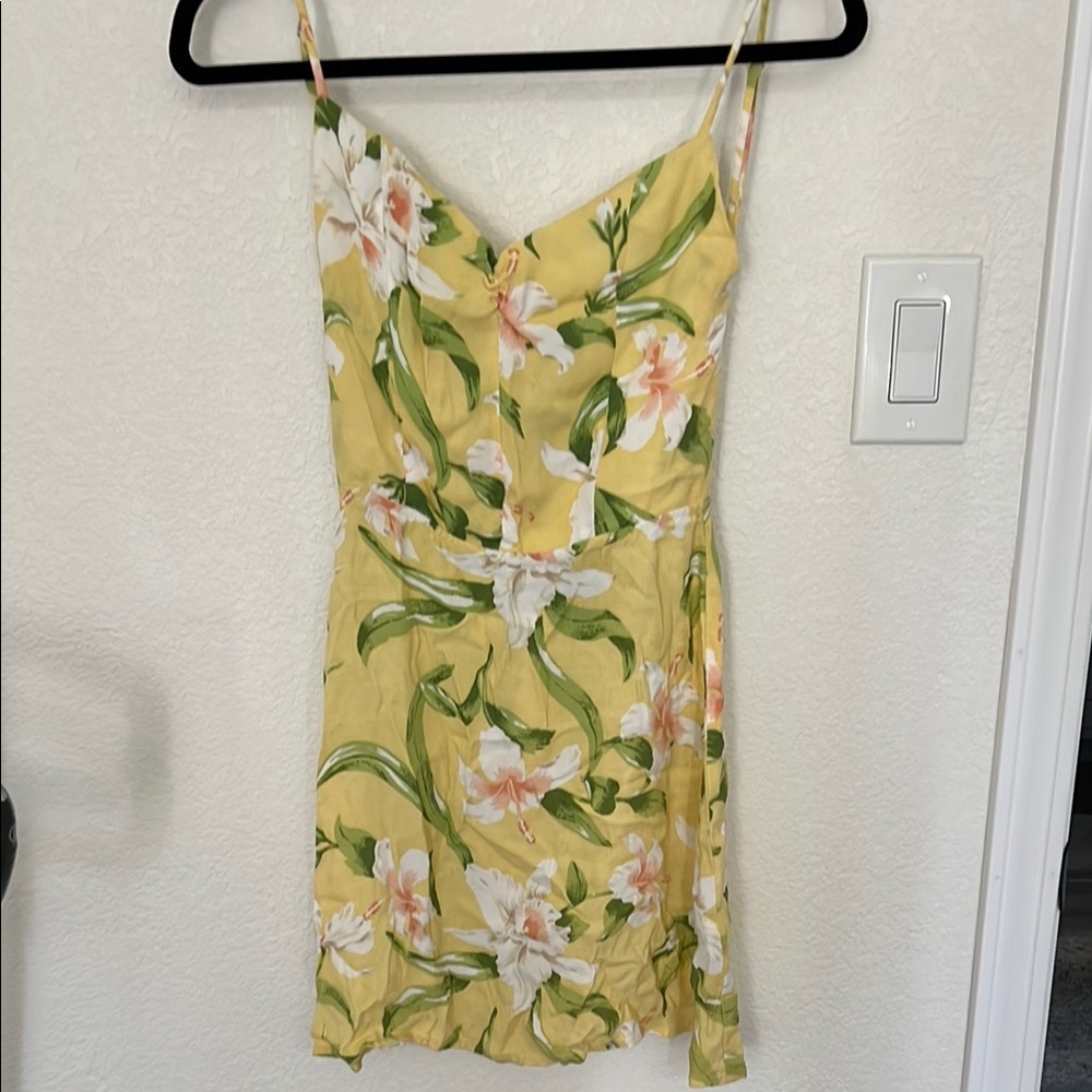 Reformation Floral Yellow Sundress